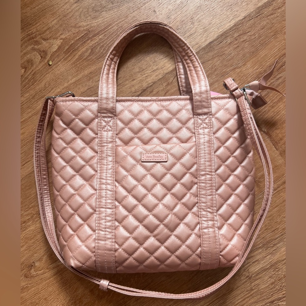Vera Bradley Rose Quartz Mini Vera Tote  Rosewood color